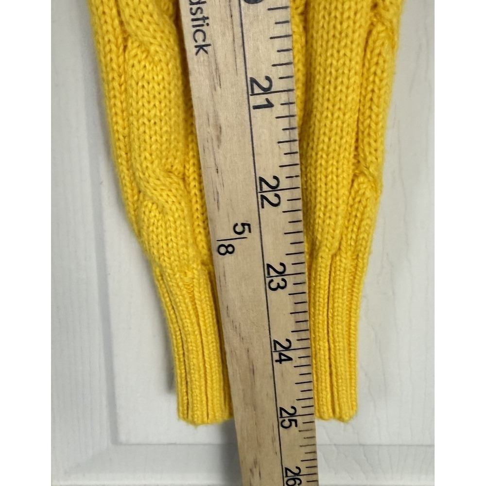 Polo by Ralph Lauren Yellow Cable Knit Crewneck Sweater - Picture 10 of 11